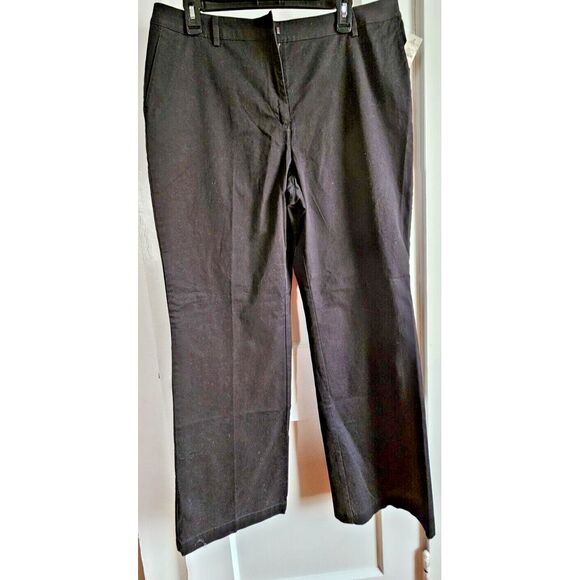 Talbots Pants - NWT TALBOTS HERITAGE BOOT woman‎ Sz 14 black cotton work pants